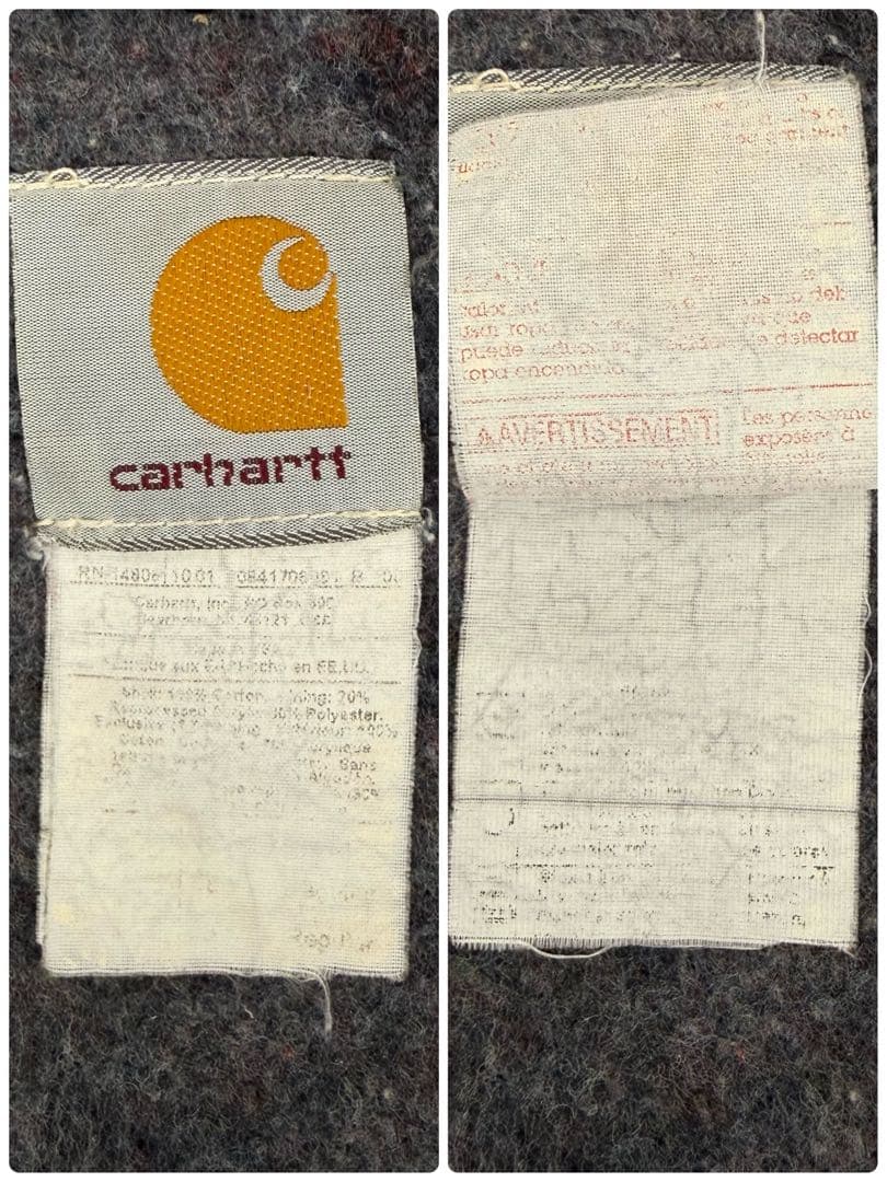 carhartt USA製 フェード スミクロ ミシガンチョアコート XL 黒