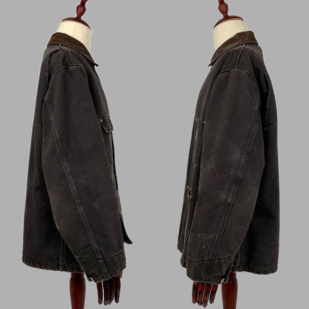 carhartt USA製 フェード スミクロ ミシガンチョアコート XL 黒