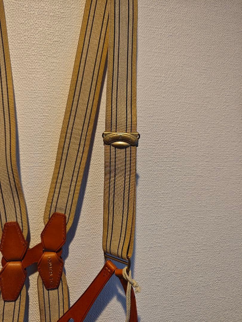 送料無料/新品　Ralph Lauren ストライプ サスペンダー　ズボン吊