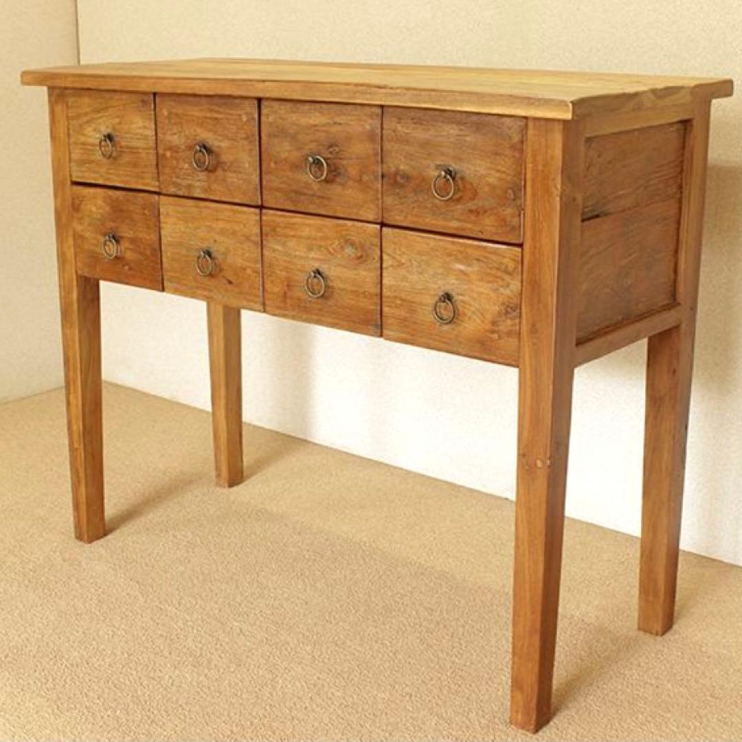 オールドチーク　コンソールテーブル チェスト　アンティーク　ヴィンテージ