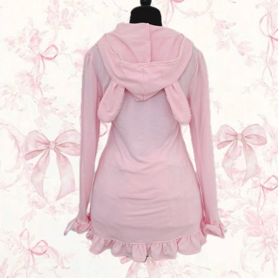 dear my love 夢展望 うさ耳 パーカー フリル　姫ギャル　ミニワンピ