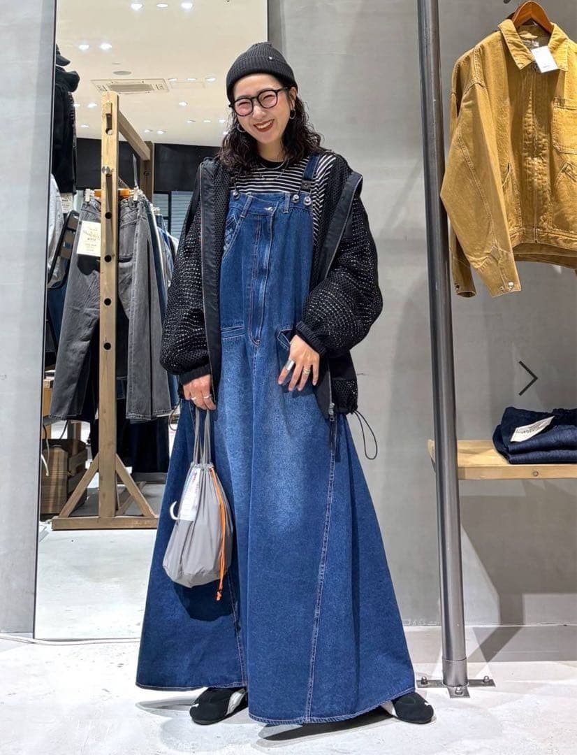 デニムオーバーオール インディゴ