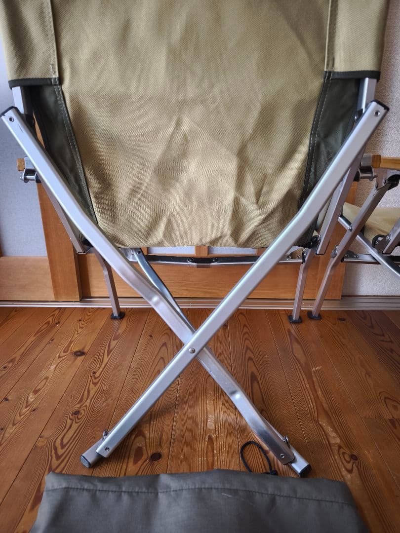 スノーピーク ローチェア30 カーキ2脚セット 生地張替え美品