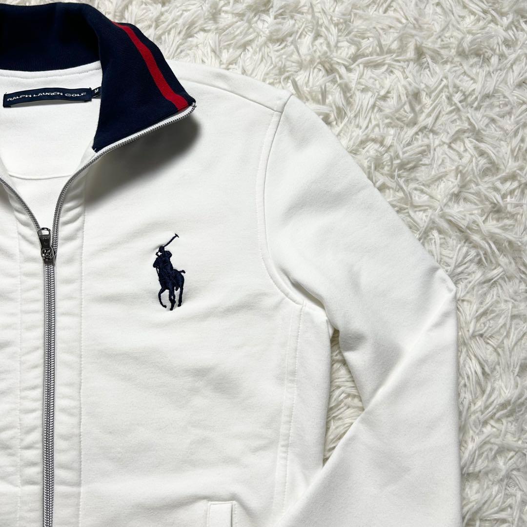 極上品 ラルフローレン トラックジャケット ジャージ ビッグポニー 白 ネイビー