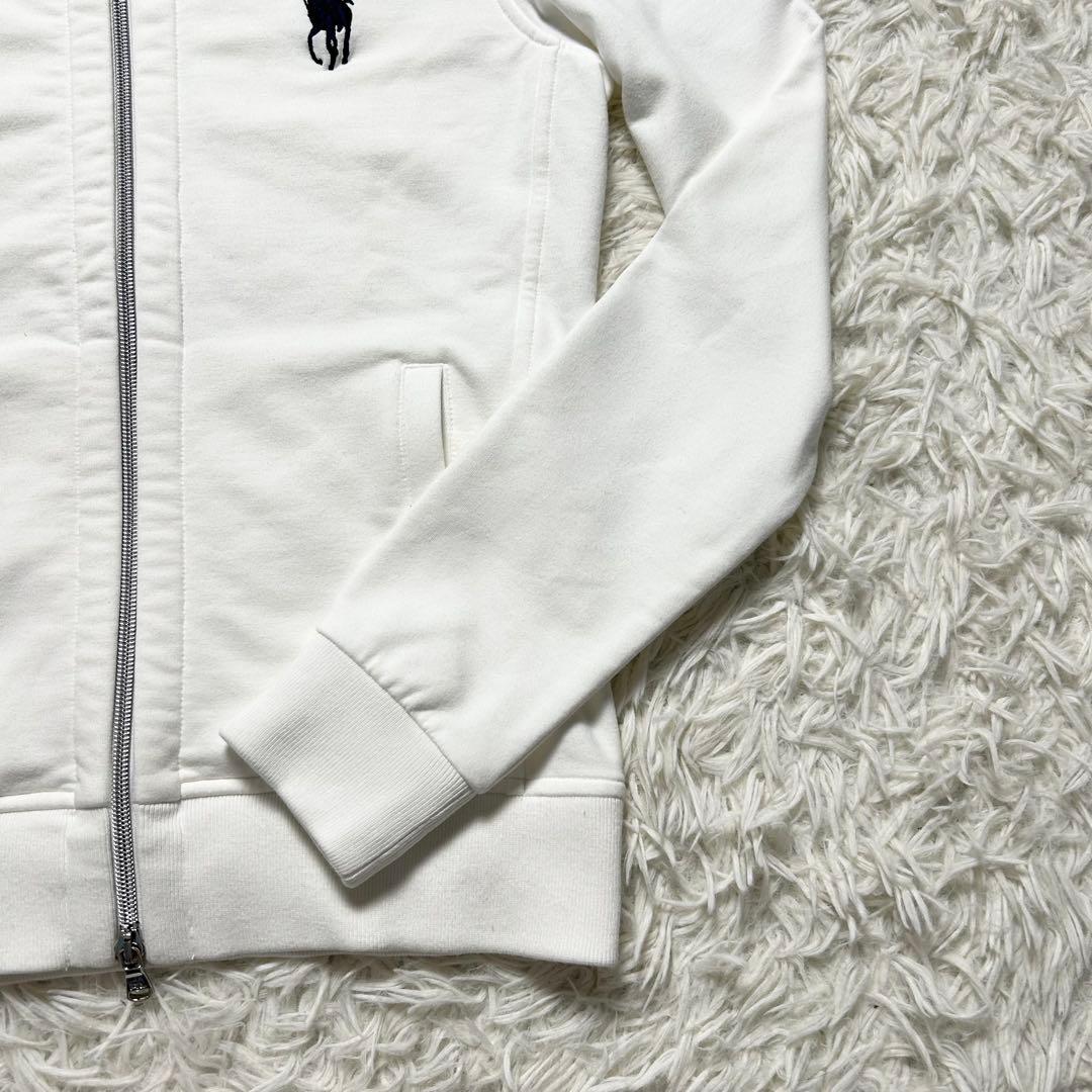 極上品 ラルフローレン トラックジャケット ジャージ ビッグポニー 白 ネイビー