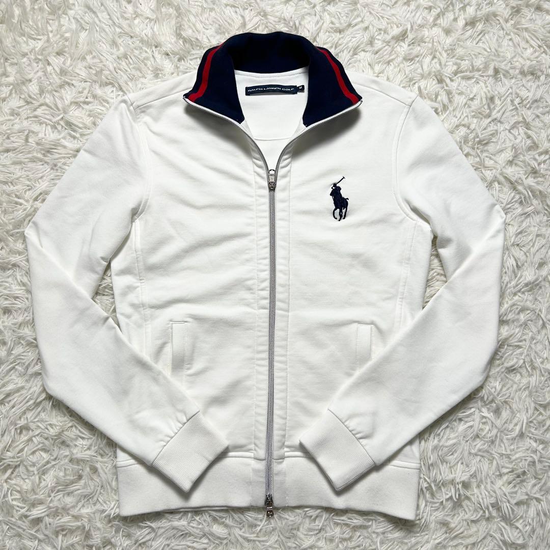 極上品 ラルフローレン トラックジャケット ジャージ ビッグポニー 白 ネイビー