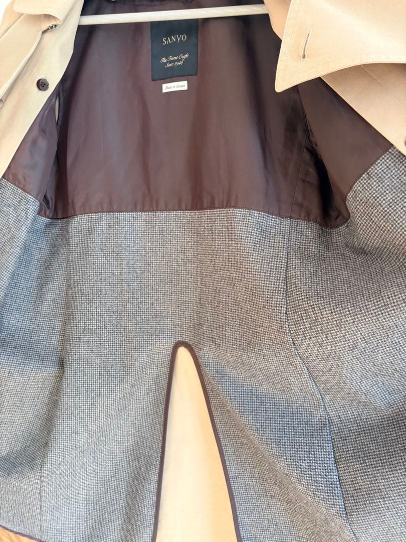 SANYO 100年コート　レディース　トレンチコート　サイズL