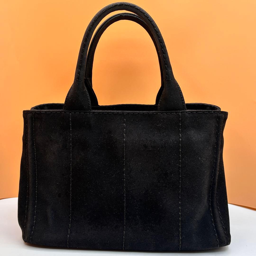 【美品✨】PRADA カナパ ミニ トートバッグ ハンドバッグ キャンバス 黒