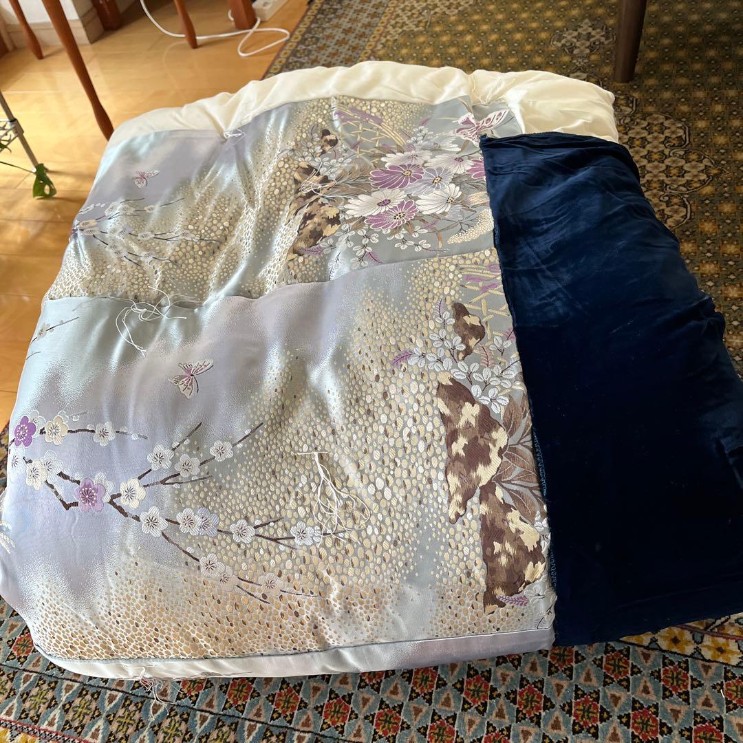 婚礼オーダー品質、高級真綿花柄掛け布団 シングルサイズ