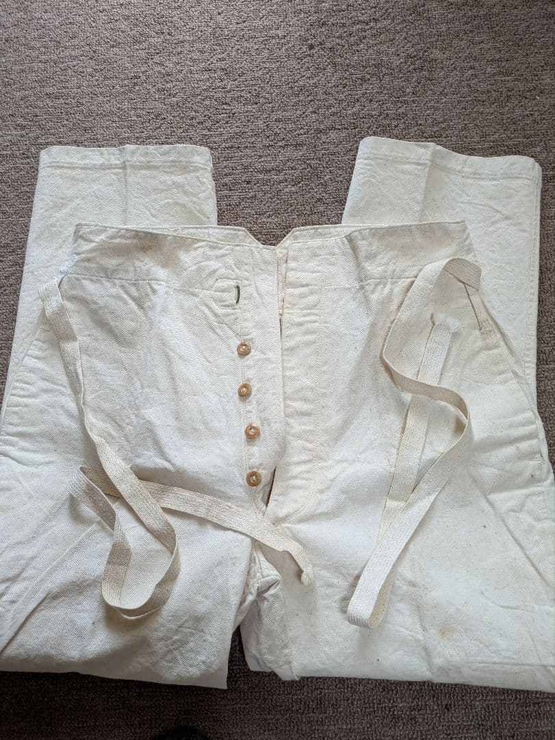 処分価格！貴重品　日本軍　作業着　上下セット　未使用？