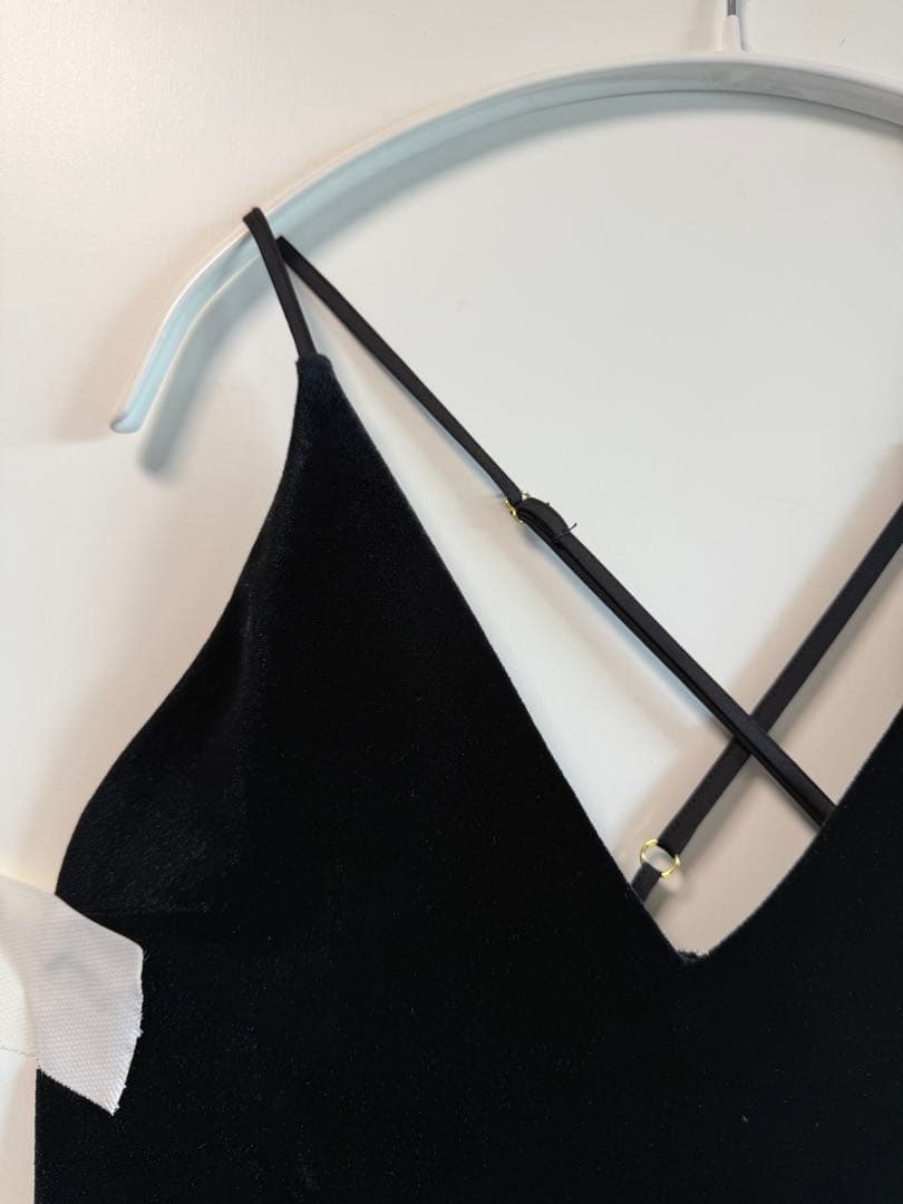 2点まとめ 00s ベロア キャミソールオールインワン ブラック hooked