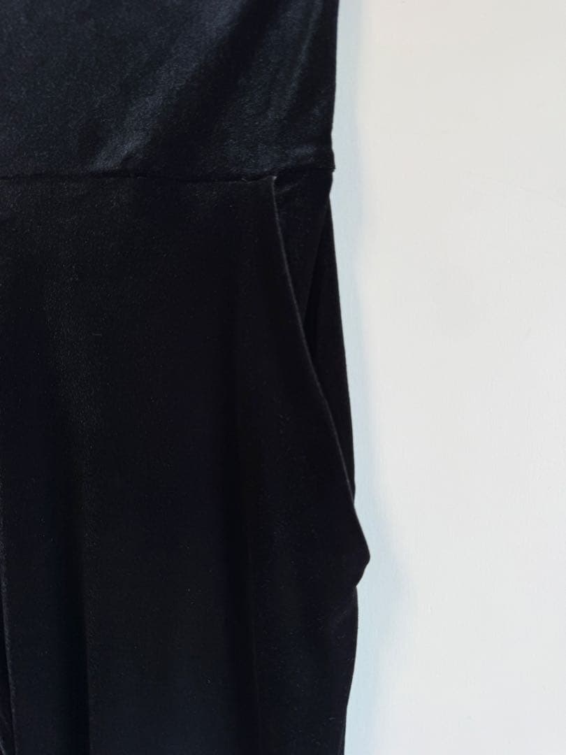 2点まとめ 00s ベロア キャミソールオールインワン ブラック hooked