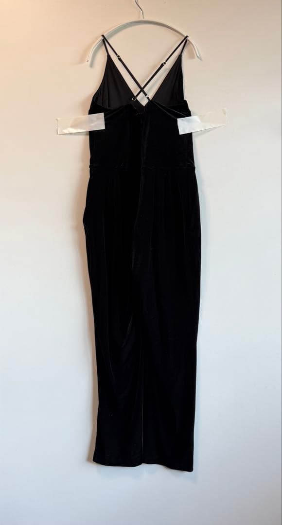 2点まとめ 00s ベロア キャミソールオールインワン ブラック hooked