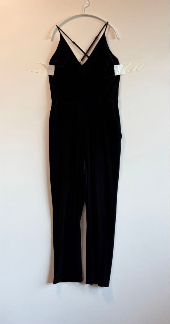 2点まとめ 00s ベロア キャミソールオールインワン ブラック hooked