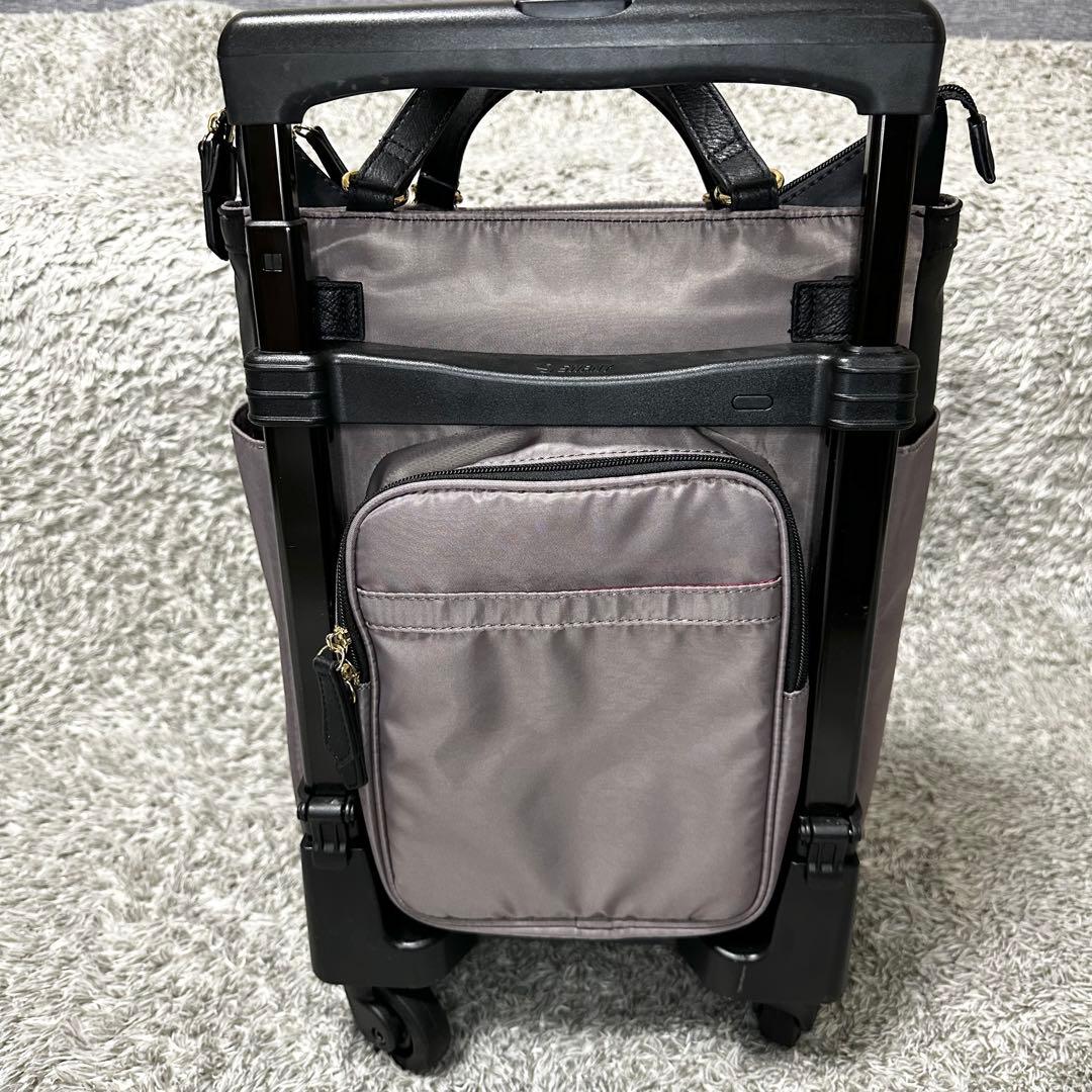 【極美品】SWANY キャリーバッグ レオパード　4輪　機内持ち込み可