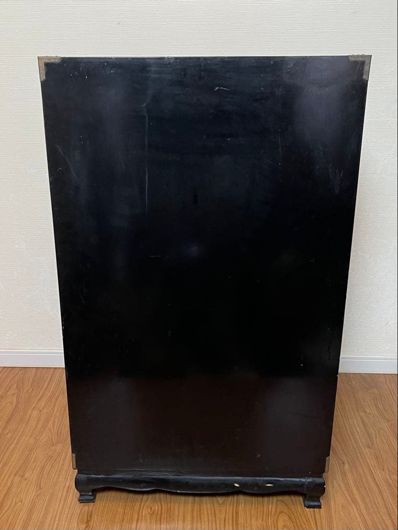 中国　花柄　アンティーク　タンス