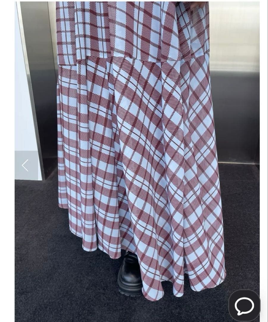 h*0様 お値下げ　 AMERI VINTAGE チェック柄ロングワンピース