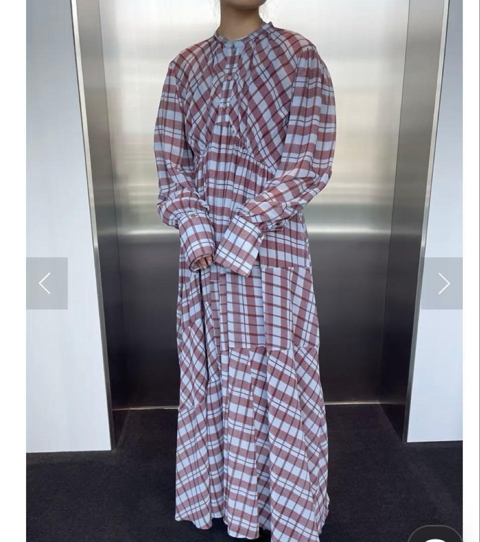 h*0様 お値下げ　 AMERI VINTAGE チェック柄ロングワンピース