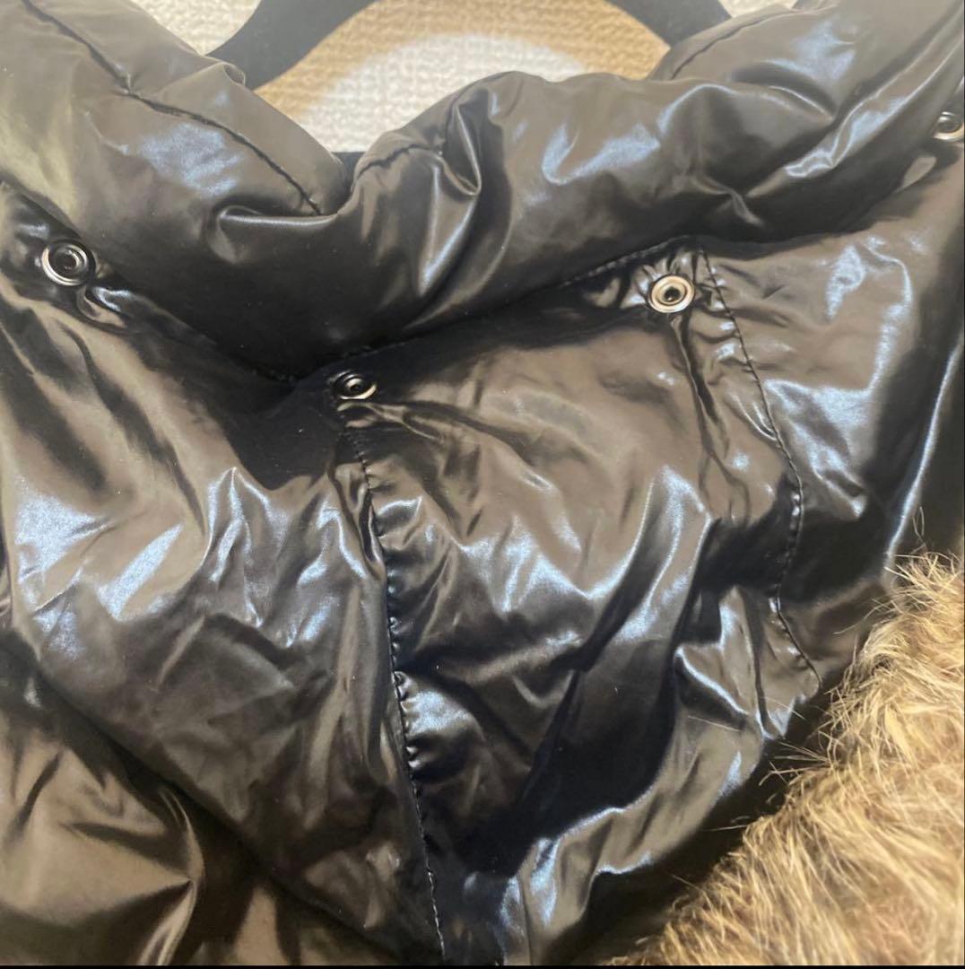 GAPダウンベスト 黒　ファーベスト　テカテカ　gap ギャップ　usdrip