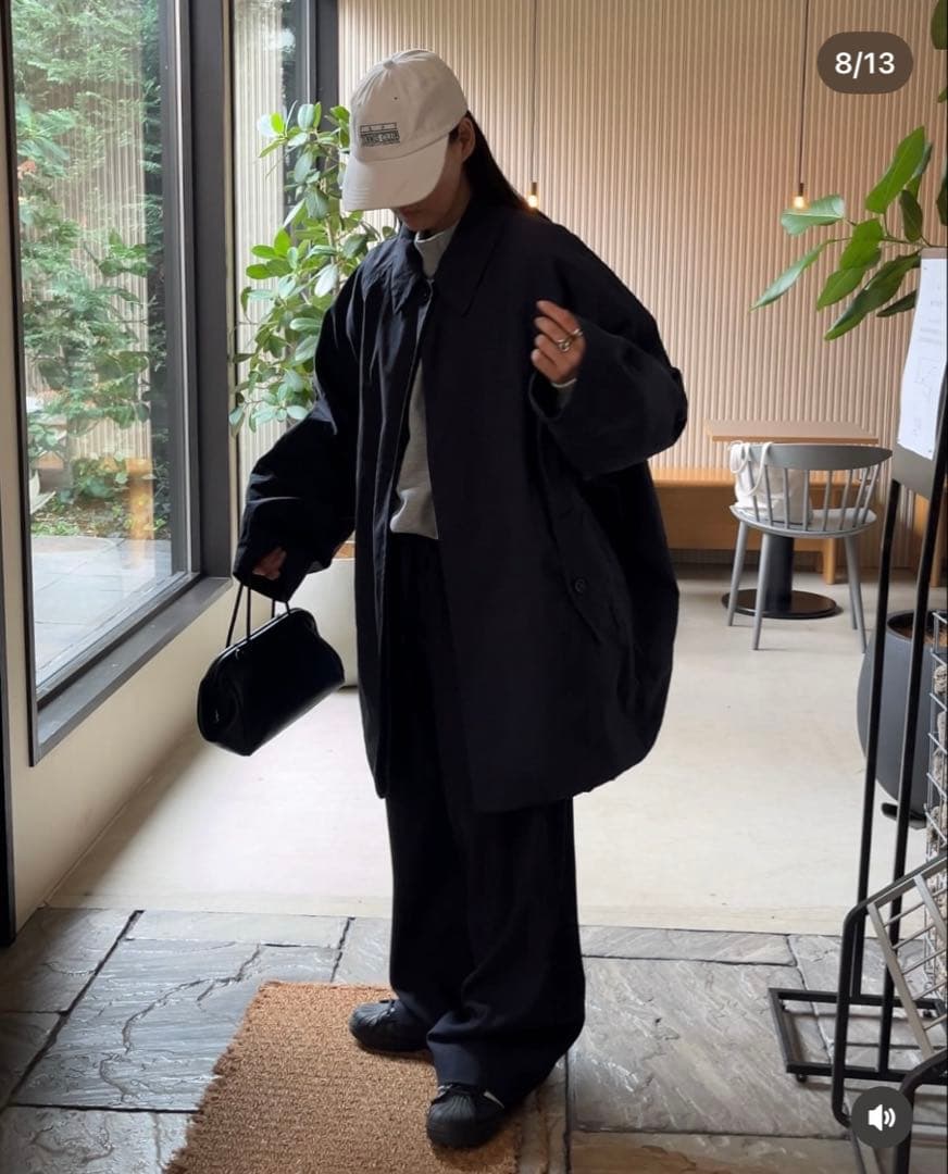 【A.subjjject】CottonNylonOverCollarJacket