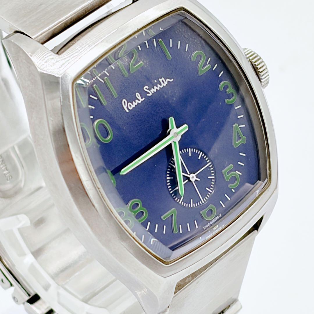 Paul Smith ポールスミス トノー型 スモセコ ネイビー 新品電池