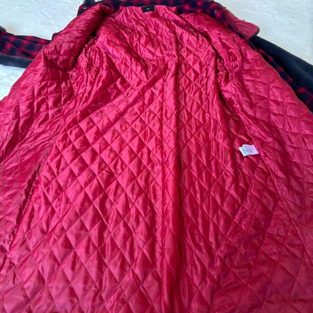 【タグ付き】Mia Asterism ファー付きチェックコート