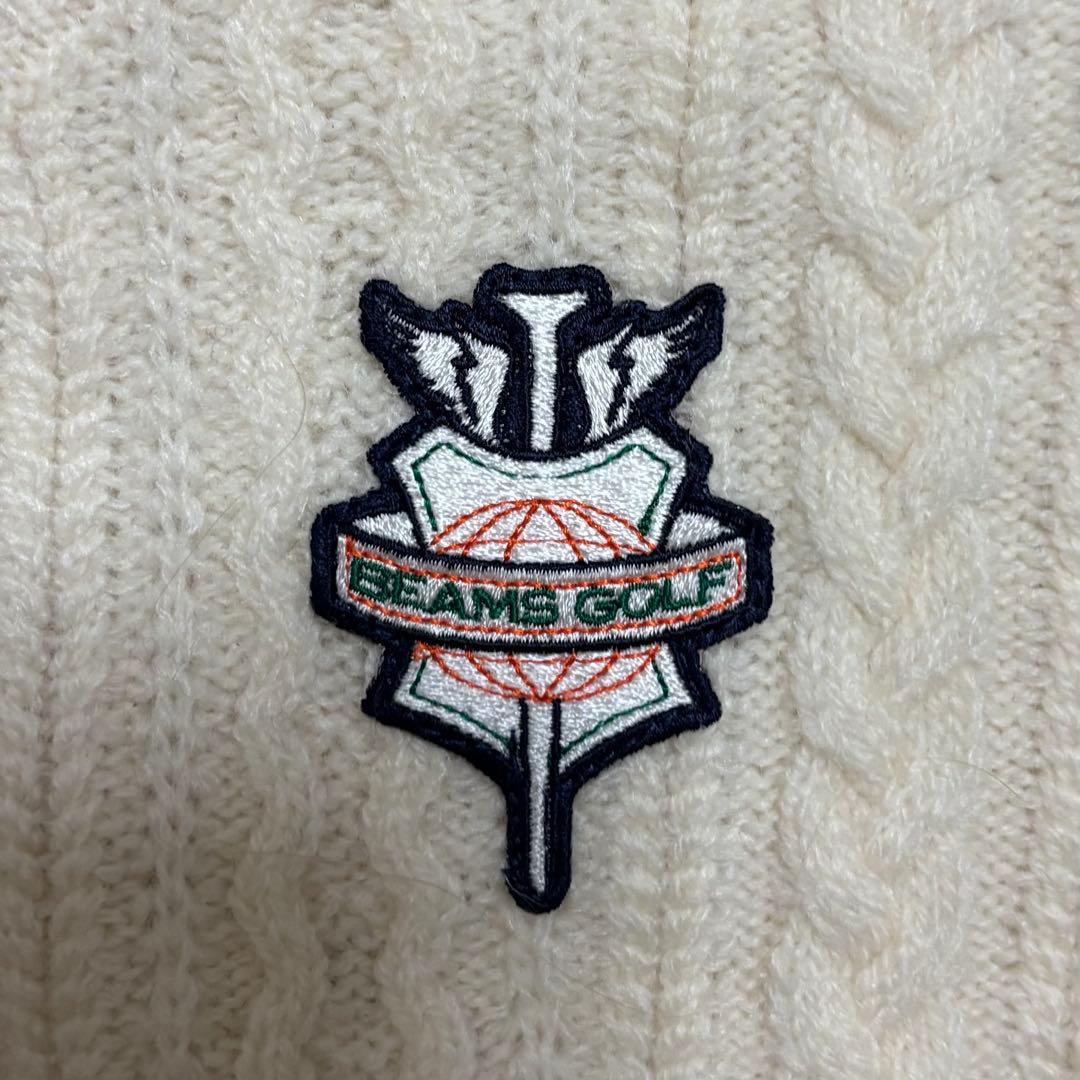BEAMS GOLF ビームスゴルフ ケーブルニット Vネック セーター XL