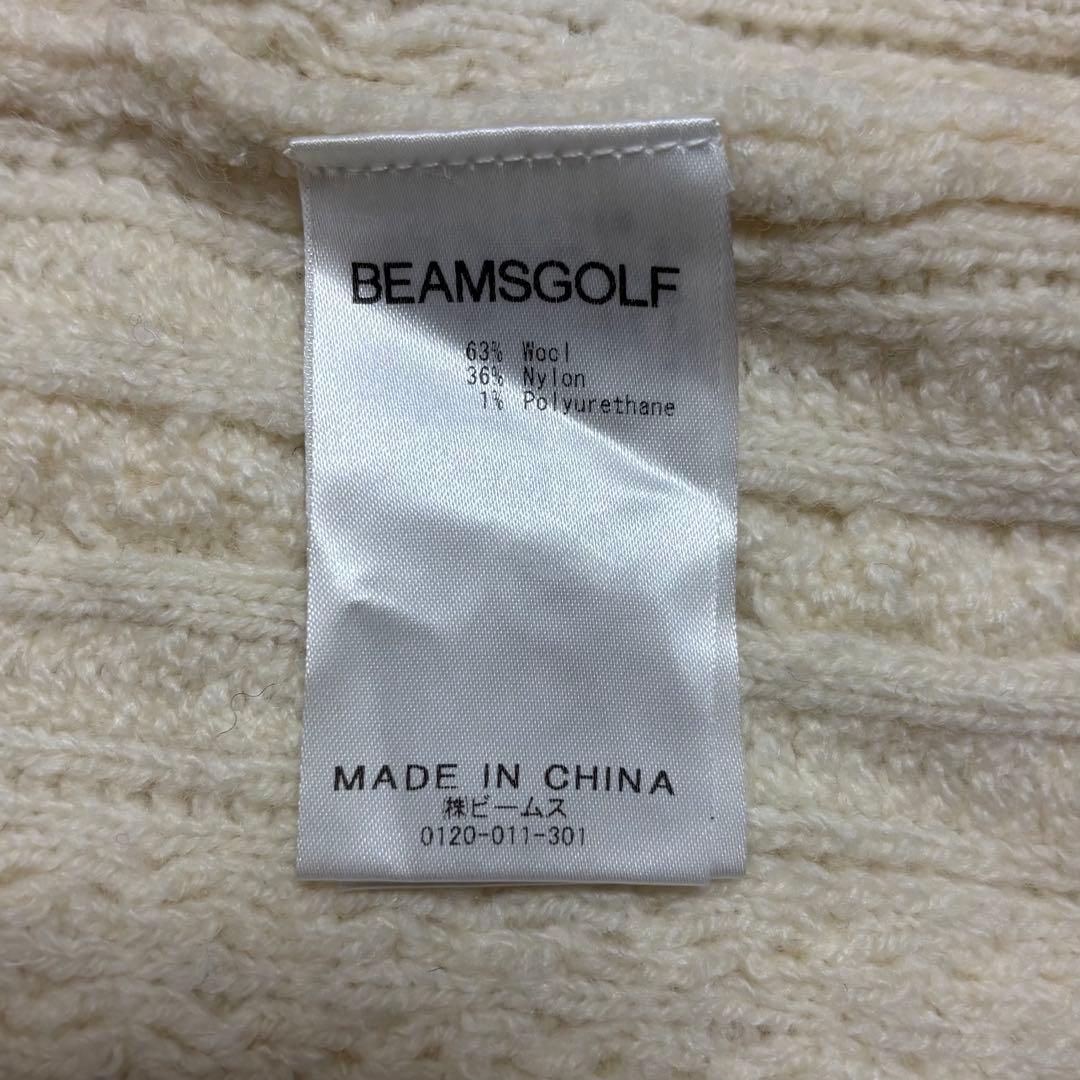 BEAMS GOLF ビームスゴルフ ケーブルニット Vネック セーター XL