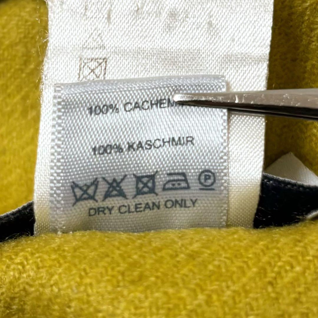 Johnstons of Elgin カシミヤ 大判ストール マスタード