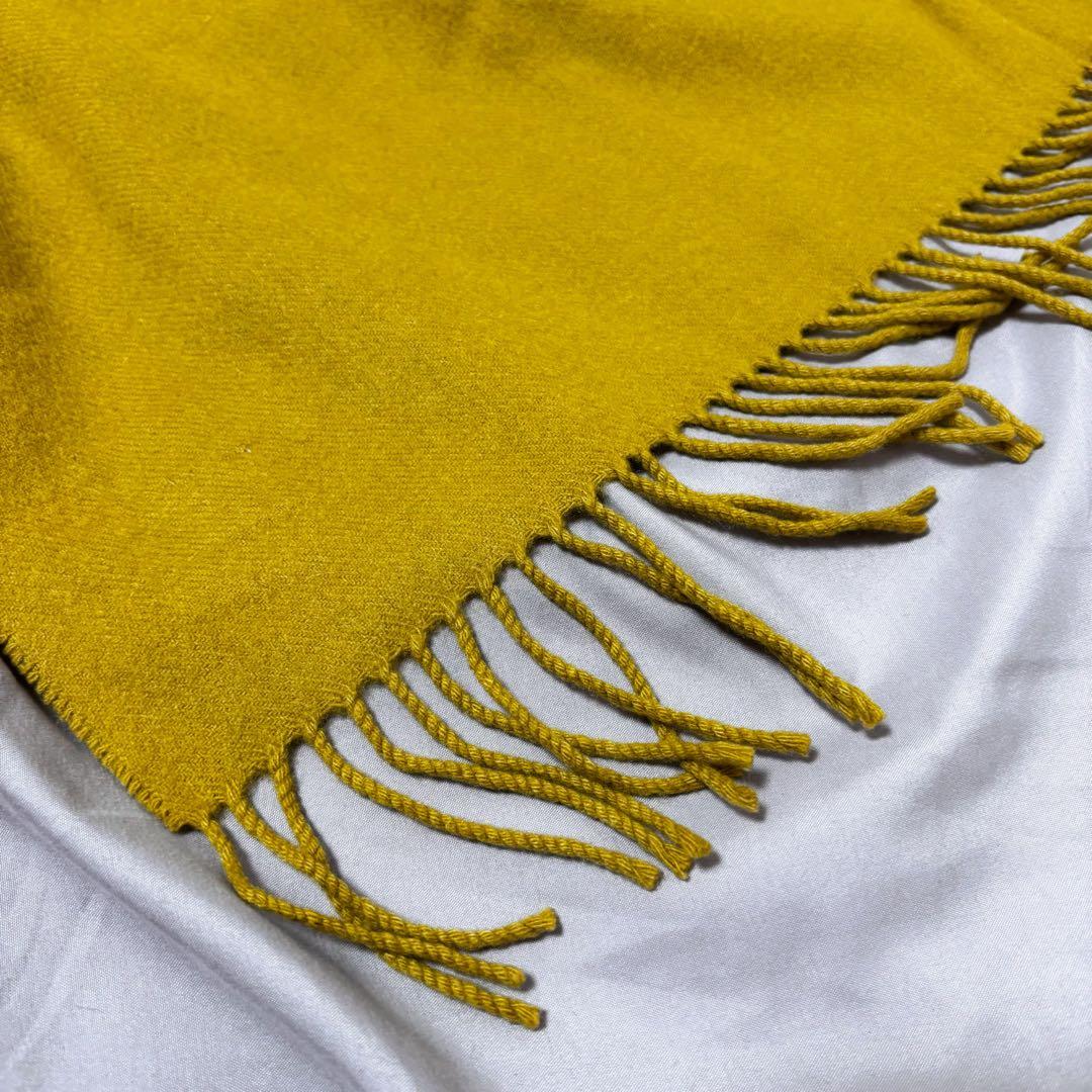 Johnstons of Elgin カシミヤ 大判ストール マスタード