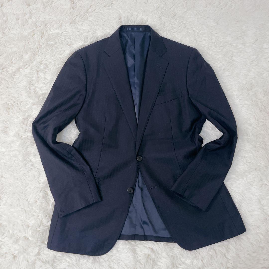 ✨美品✨ バーニーズNY カノニコ生地 スーツ 50 XL ストライプ