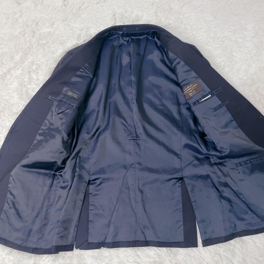 ✨美品✨ バーニーズNY カノニコ生地 スーツ 50 XL ストライプ
