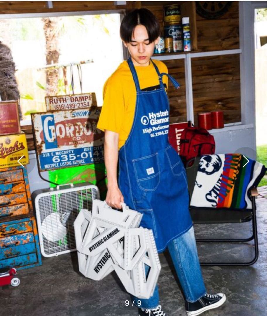 HYSTERICGLAMOUR HYSTERIC SIGN DENIM エプロン