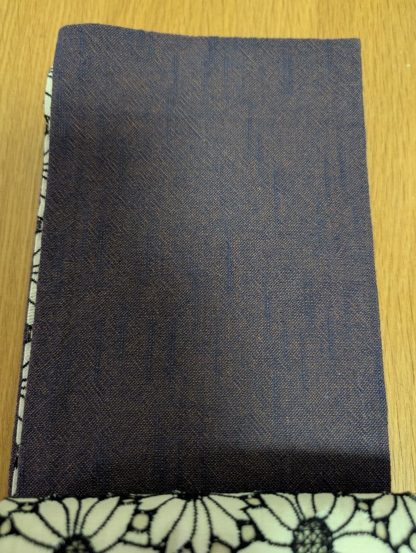 【美品】キモノモダン マーガレット柄レース 半幅帯 リバーシブル