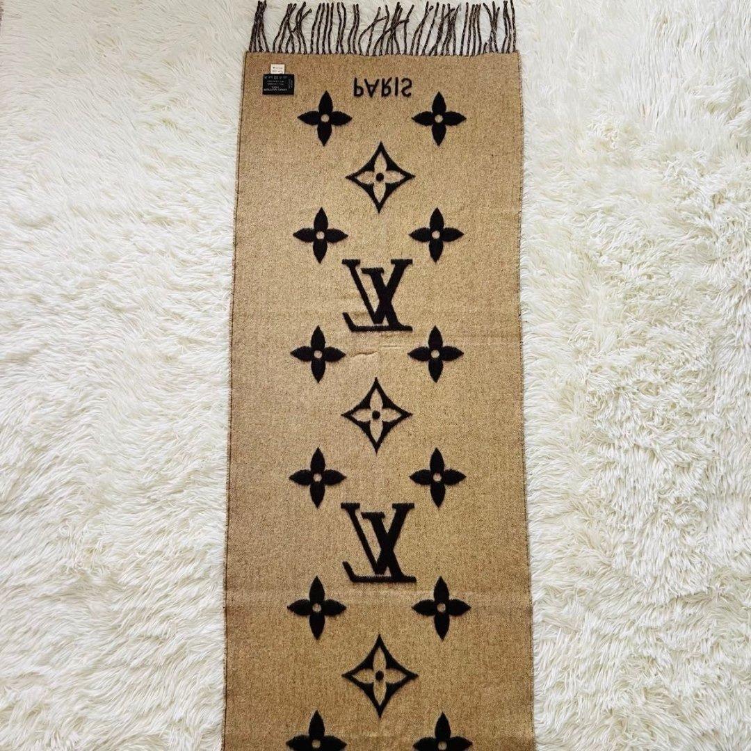 ルイヴィトン レイキャビック M71040 マフラー ブラウン　ベージュ　カシ