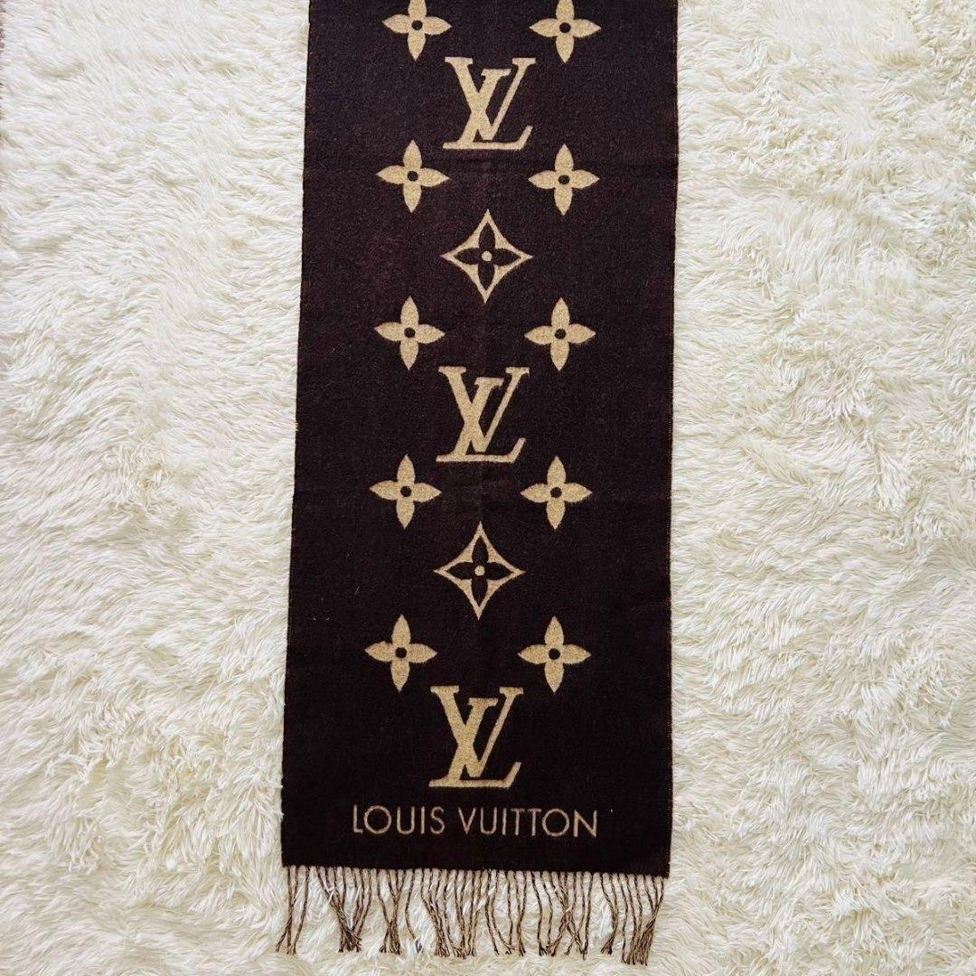 ルイヴィトン レイキャビック M71040 マフラー ブラウン　ベージュ　カシ