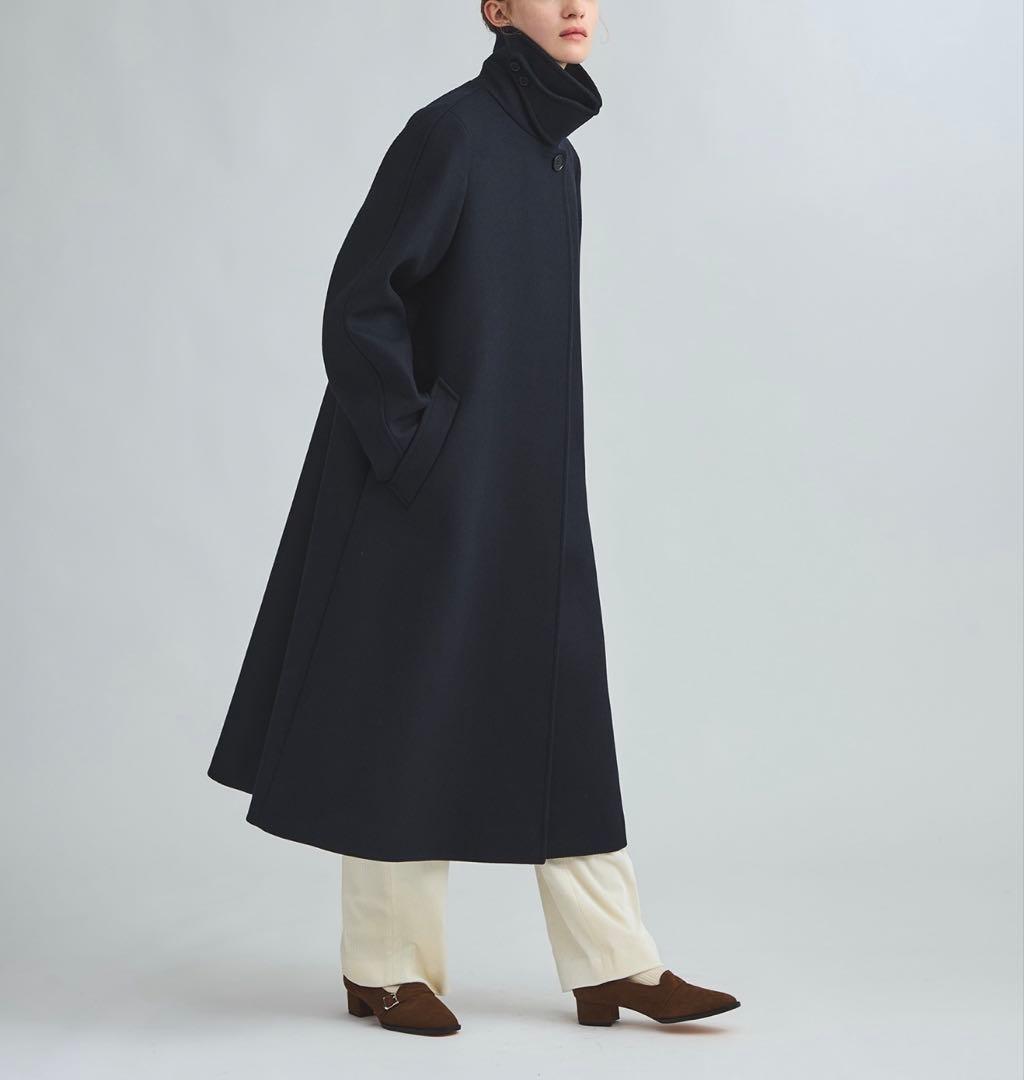 2025 steven alan ウールカシミヤテントロングコート ネイビーS