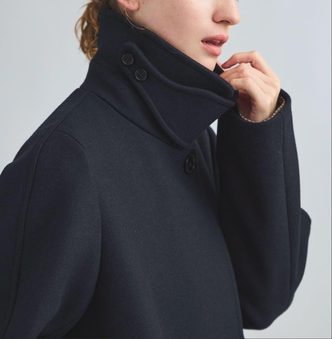 2025 steven alan ウールカシミヤテントロングコート ネイビーS