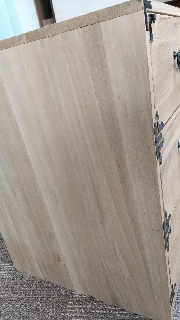 桐タンス 稲穂プレート 和タンス 古家具 三段チェスト 引き出し