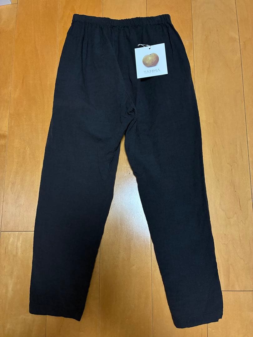 YAMMA ヤンマ産業 会津木綿 ふわっとパンツ スミクロ