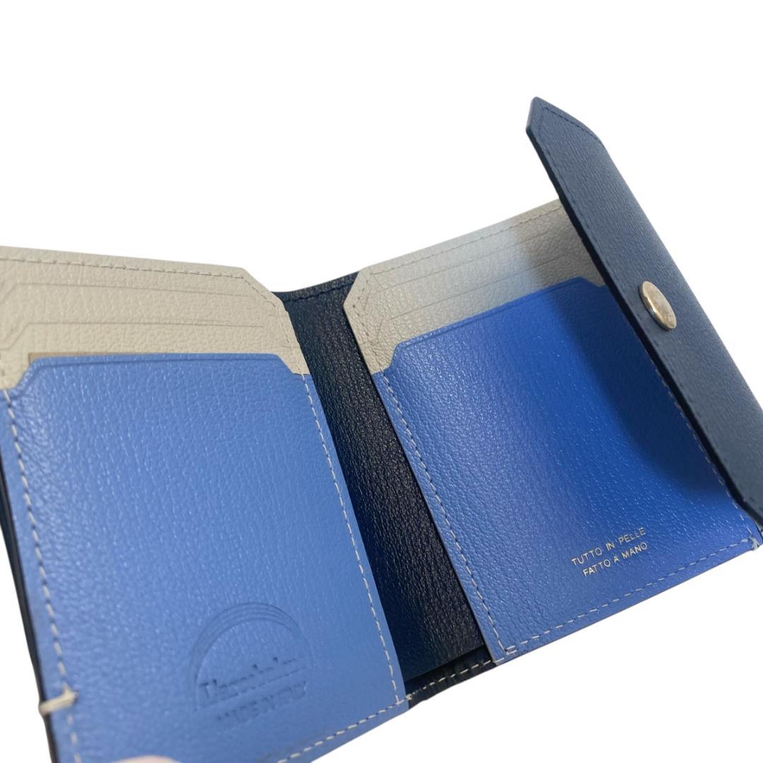 2174【新品 定価3.5万円】ラルコバレーノ×バーニーズ★三つ折り財布★本革★