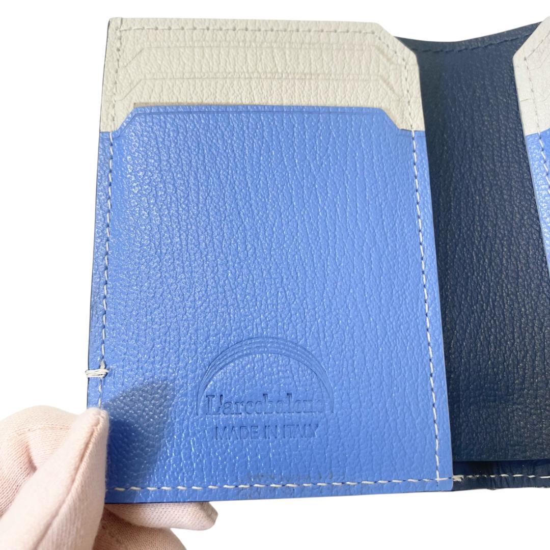 2174【新品 定価3.5万円】ラルコバレーノ×バーニーズ★三つ折り財布★本革★