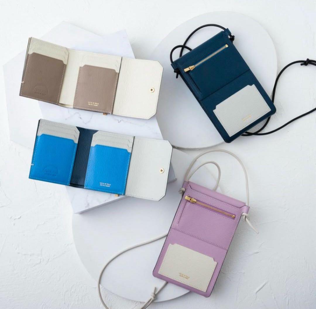 2174【新品 定価3.5万円】ラルコバレーノ×バーニーズ★三つ折り財布★本革★