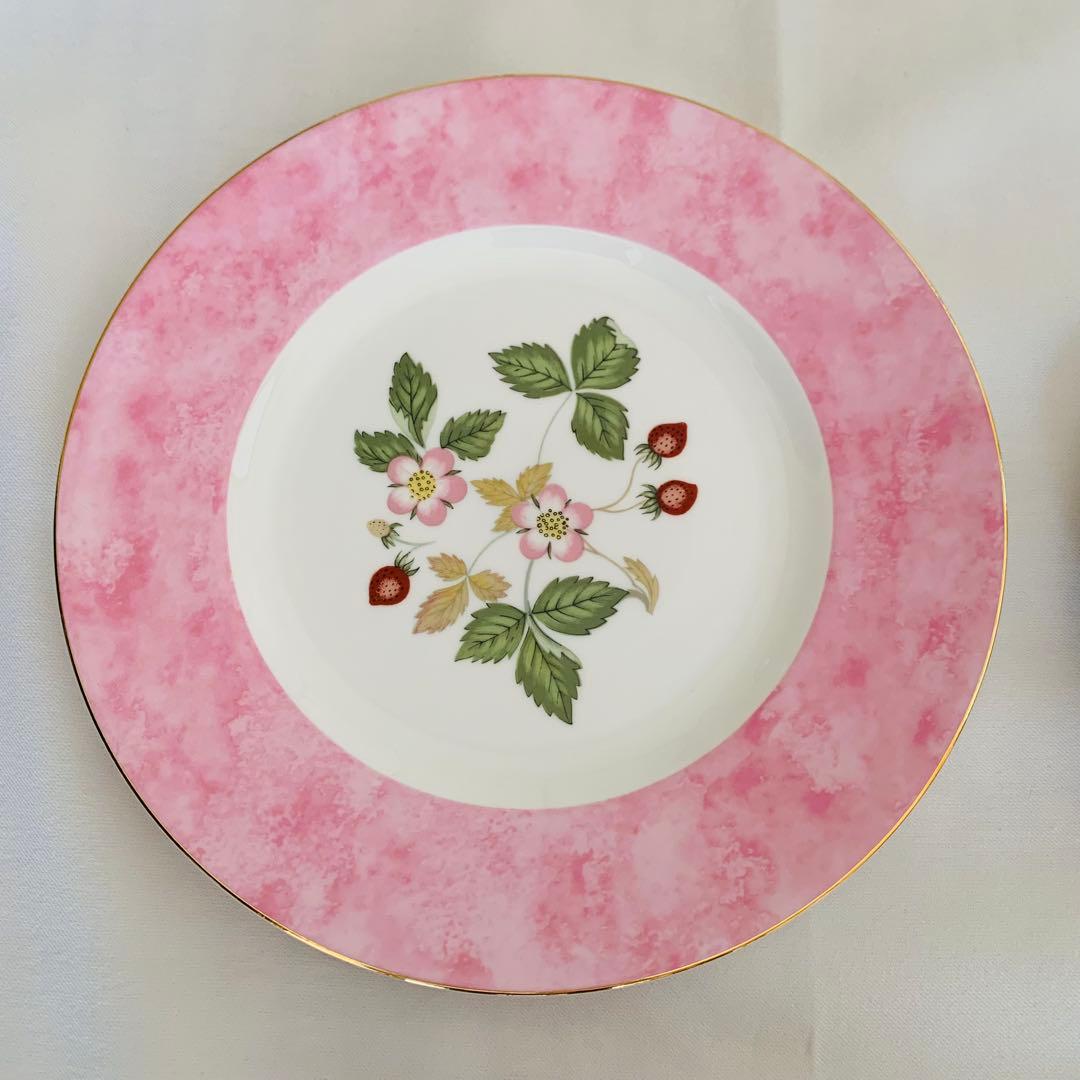 【美品】ウェッジウッド ワイルドストロベリー フルリムプレート５色セット