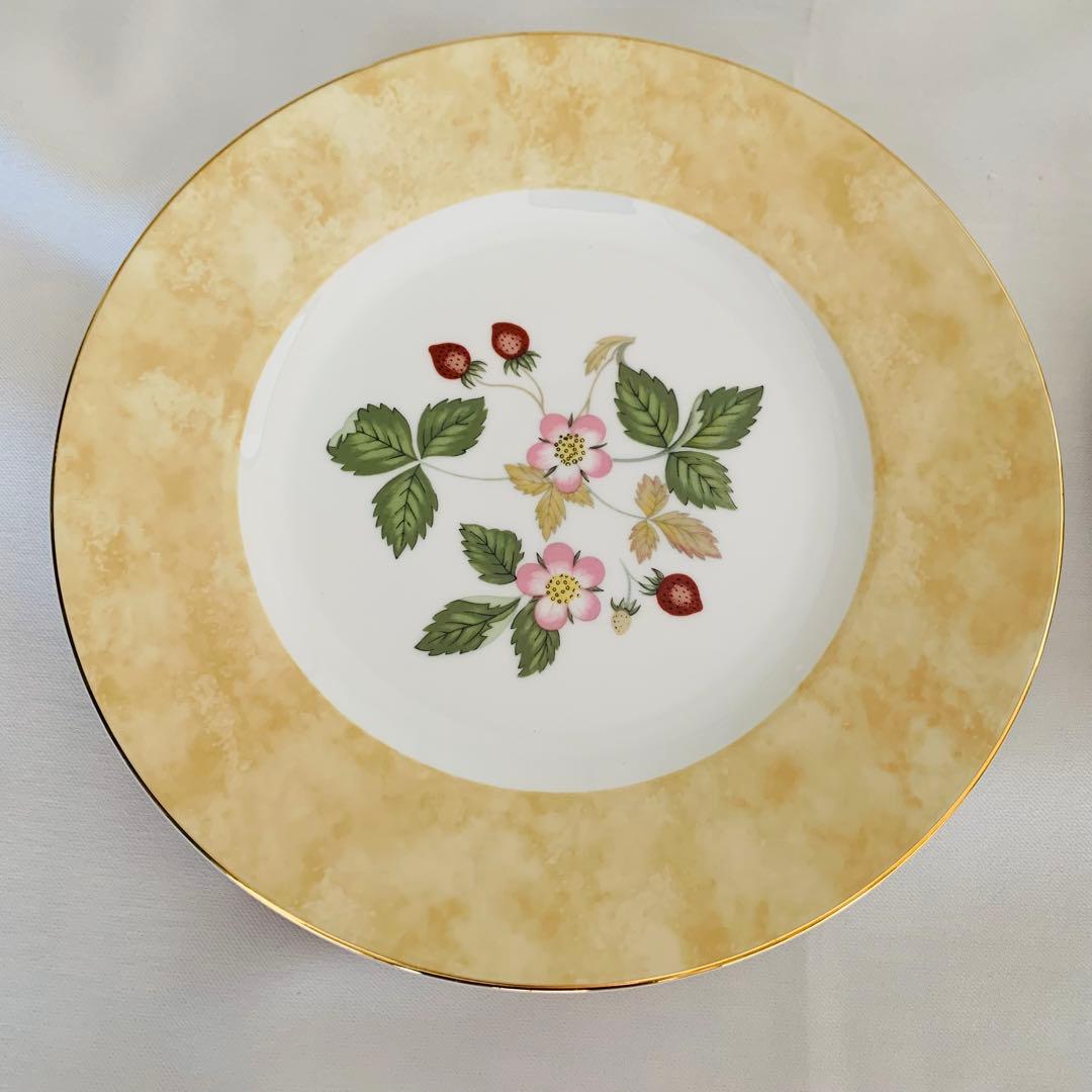 【美品】ウェッジウッド ワイルドストロベリー フルリムプレート５色セット