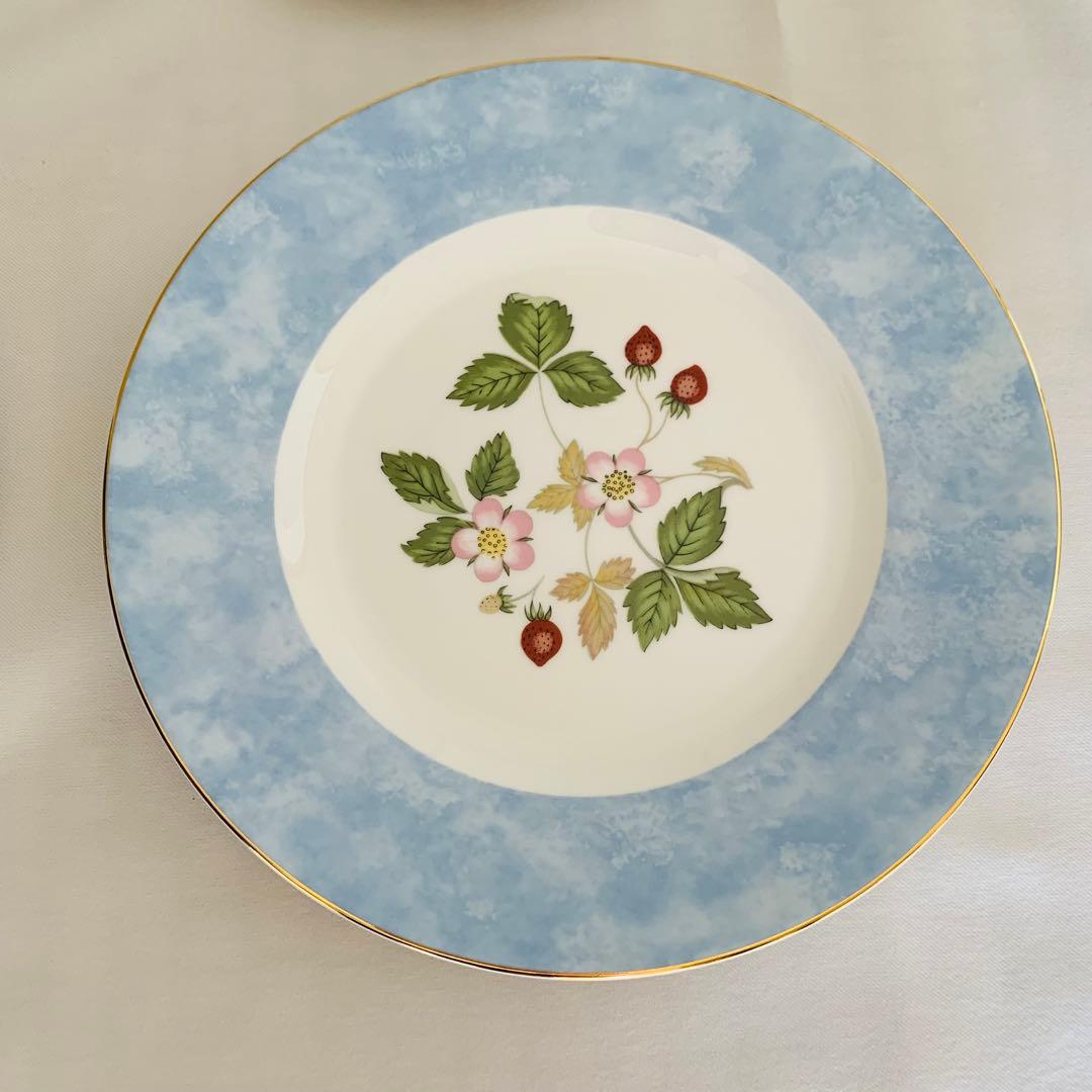 【美品】ウェッジウッド ワイルドストロベリー フルリムプレート５色セット