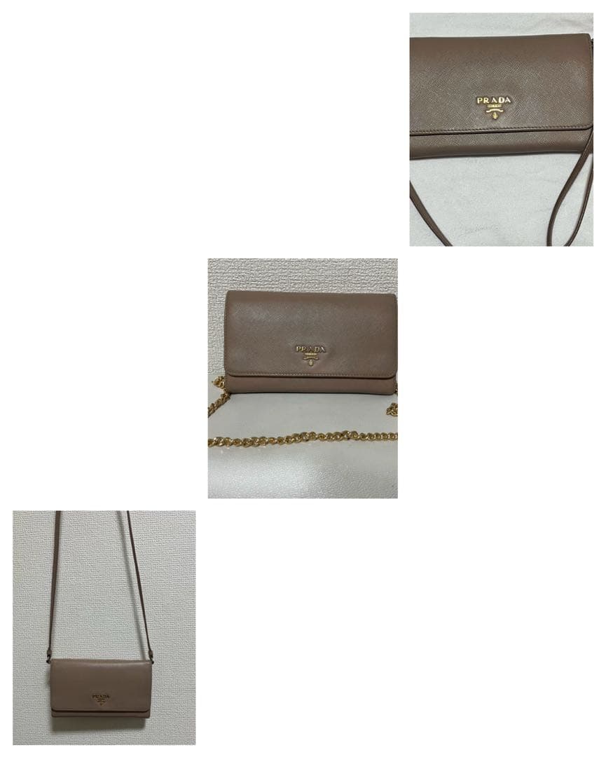 PRADA サフィアーノレザー ショルダーバッグ