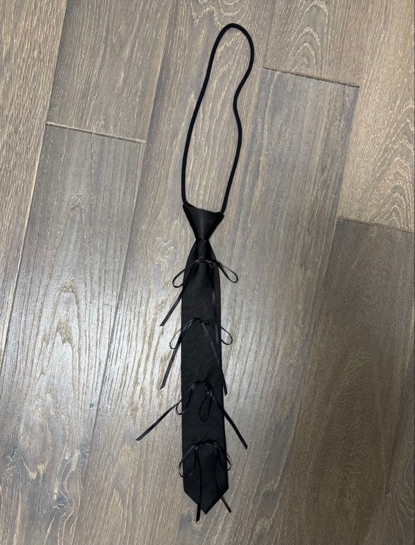 RONEPARC Ribbon rope tie (black) ネクタイ