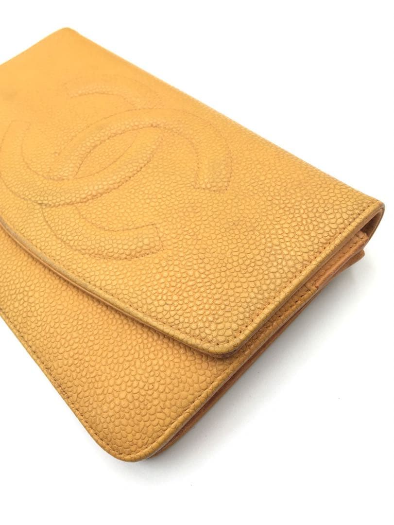 シャネル　キャビアスキン　長財布　ポーチ