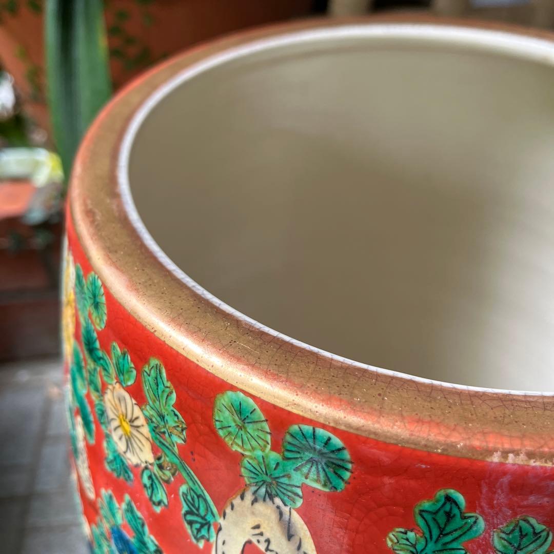 でこい❣️九谷焼　九谷木米　傘立て